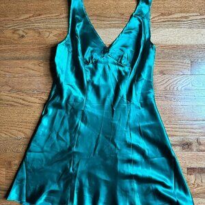 Vintage Emerald green slip dress